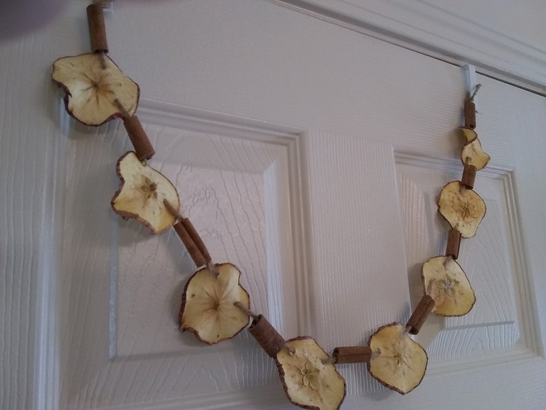 Dried Apple Slice and Cinnamon Stick Garland 4' Etsy