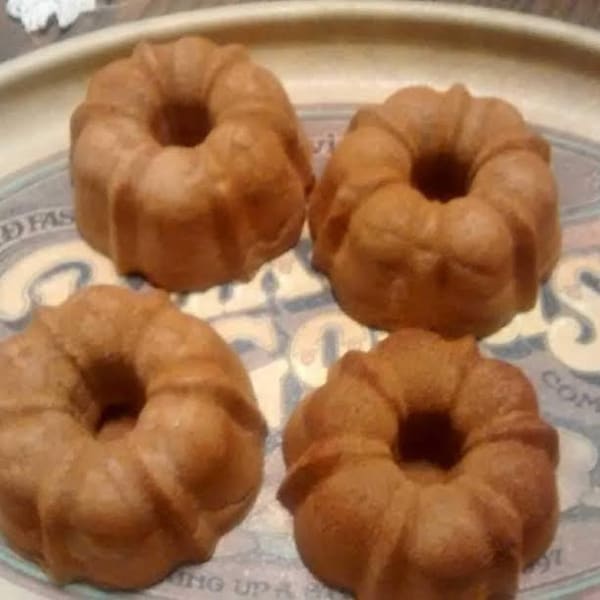 Fake Mini Bundt Cakes Plain (2) included) - 4" - Smells Like Fresh Baked Bundt Cake