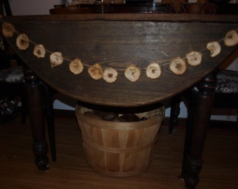 Dried Apple Slice Garland 5' - Primitive, Farmhouse Or Christmas Decorating