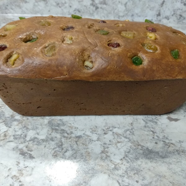 Fake Baked Old Fashioned Fruit Cake Bread/Sweet Bread Loaf/Primitive Fake Bread/Realistic Fake Loaf Of Bread/Fake Foods/Fake Food Props