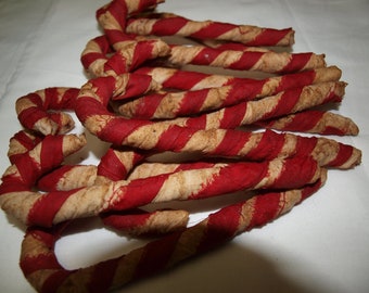Primitive Grungy Fabric Candy Canes 6" Tall, (6-12) Smells like real candy canes and so will your home