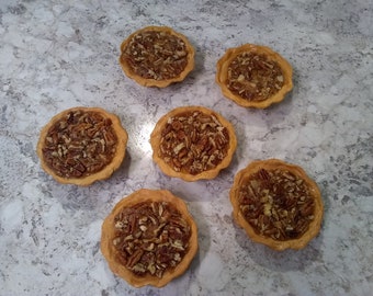 FAKE  mini Pecan Pies 4" (2-6) - Looks and smells like just Grandma's freshly baked pecan pie