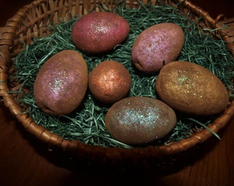 Primitive Easter Eggs (6), bowl fillers, ornies, crafts and more