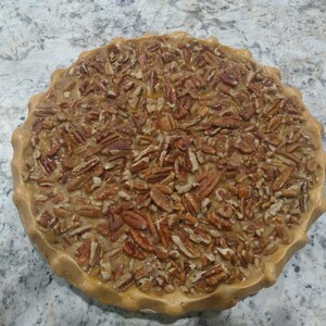 FAKE  Pecan Pie 9" Inch - Looks and smells like just Grandma's freshly baked pecan pie