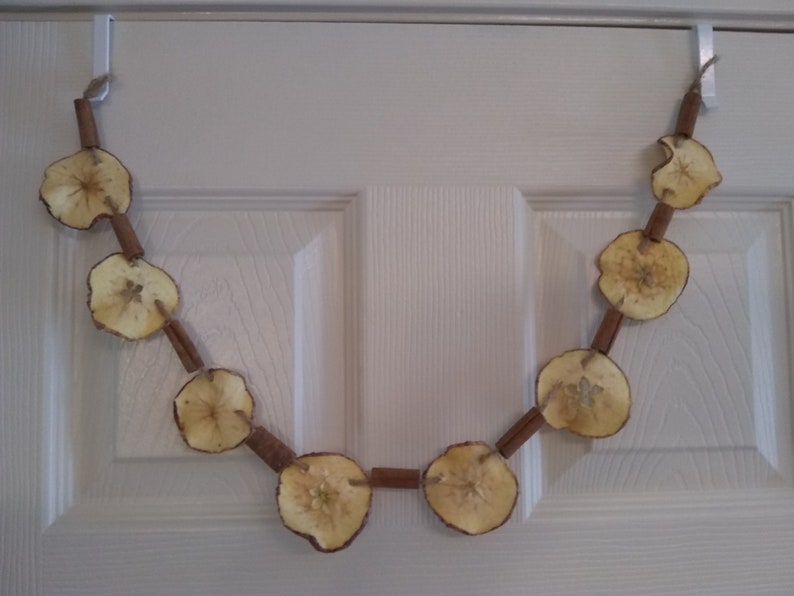 Dried Apple Slice and Cinnamon Stick Garland 4' Etsy