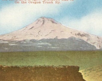 Mount Jefferson Oregon on Oregon Trunk Railway Vintage Postcard (unused)