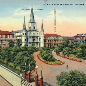 Jackson Square New Orleans Louisiana Vintage Postcard (unused)