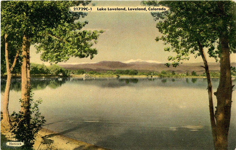 Lake Loveland Sweetheart Town Colorado Vintage Etsy