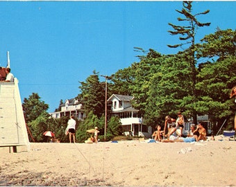 Ludington Michigan Epworth Hotel Beach Vintage Postcard (unused)