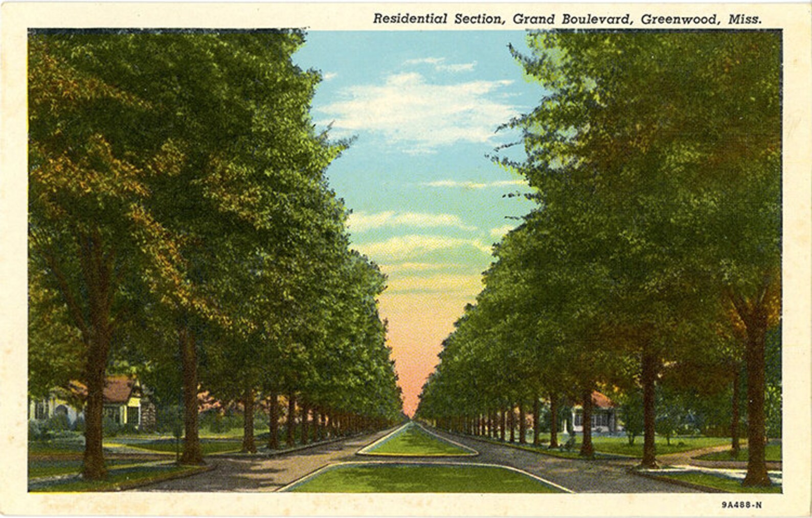 Greenwood Mississippi Grand Boulevard Residential Section Etsy