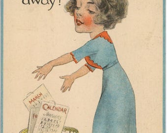 Can You Keep A Date or Do You Throw Them Away Vintage Postcard c1910s