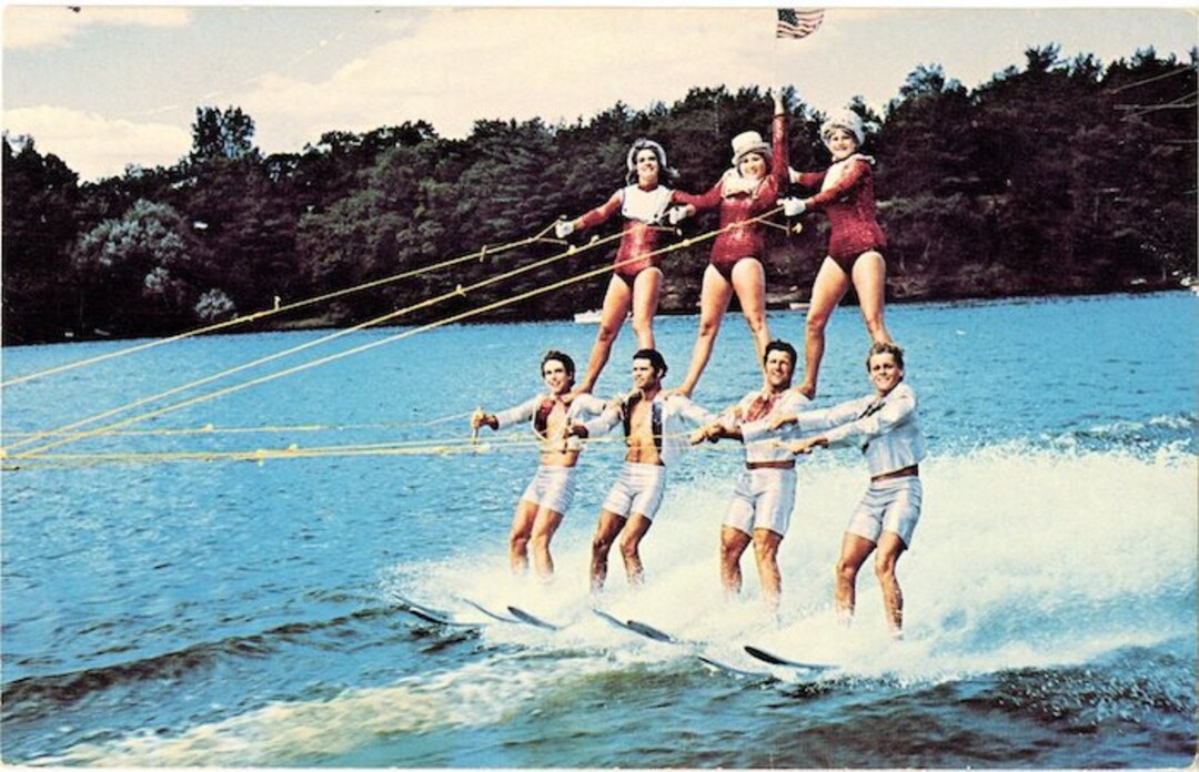 Wisconsin Dells Human Water Ski Pyramid Tommy Bartlett Vintage Etsy