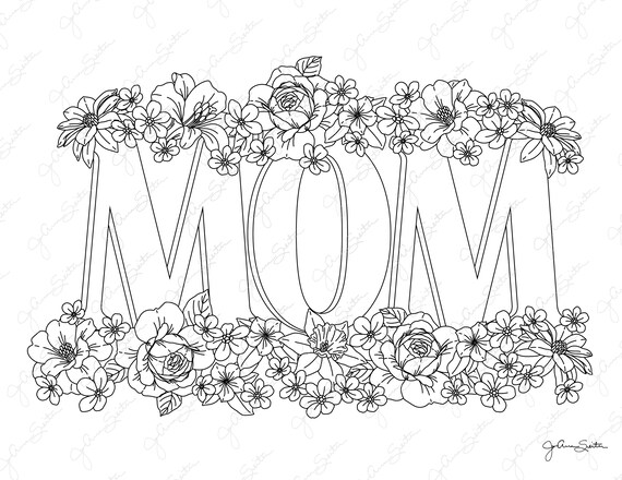 Mother's Day Coloring Pages, Set of 3 Floral Printable Coloring Sheets —  JoAnna Seiter