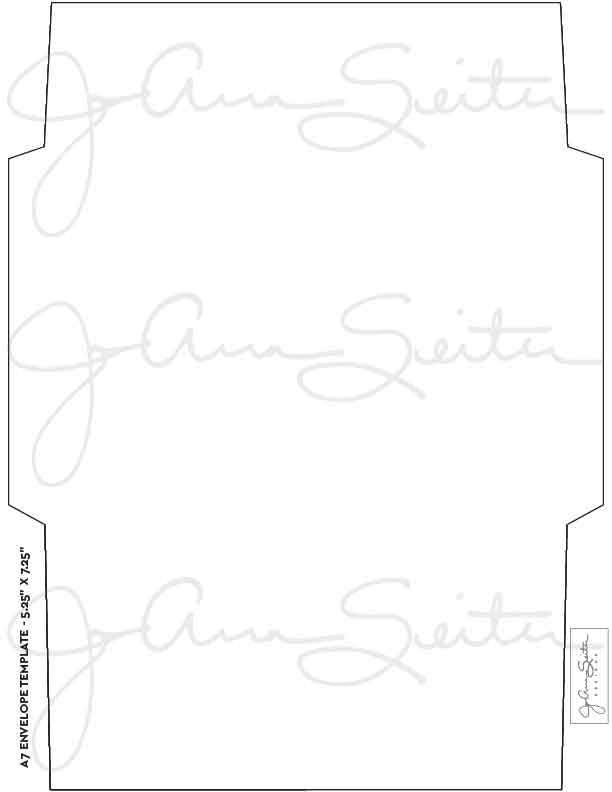 Envelope Template A7 size, Simple Envelope Pattern — JoAnna Seiter
