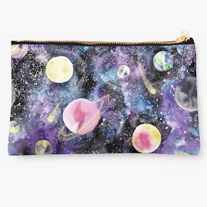 Galaxy Cosmetic Bag, Outer Space cosmetic bag, pencil bag, makeup bag
