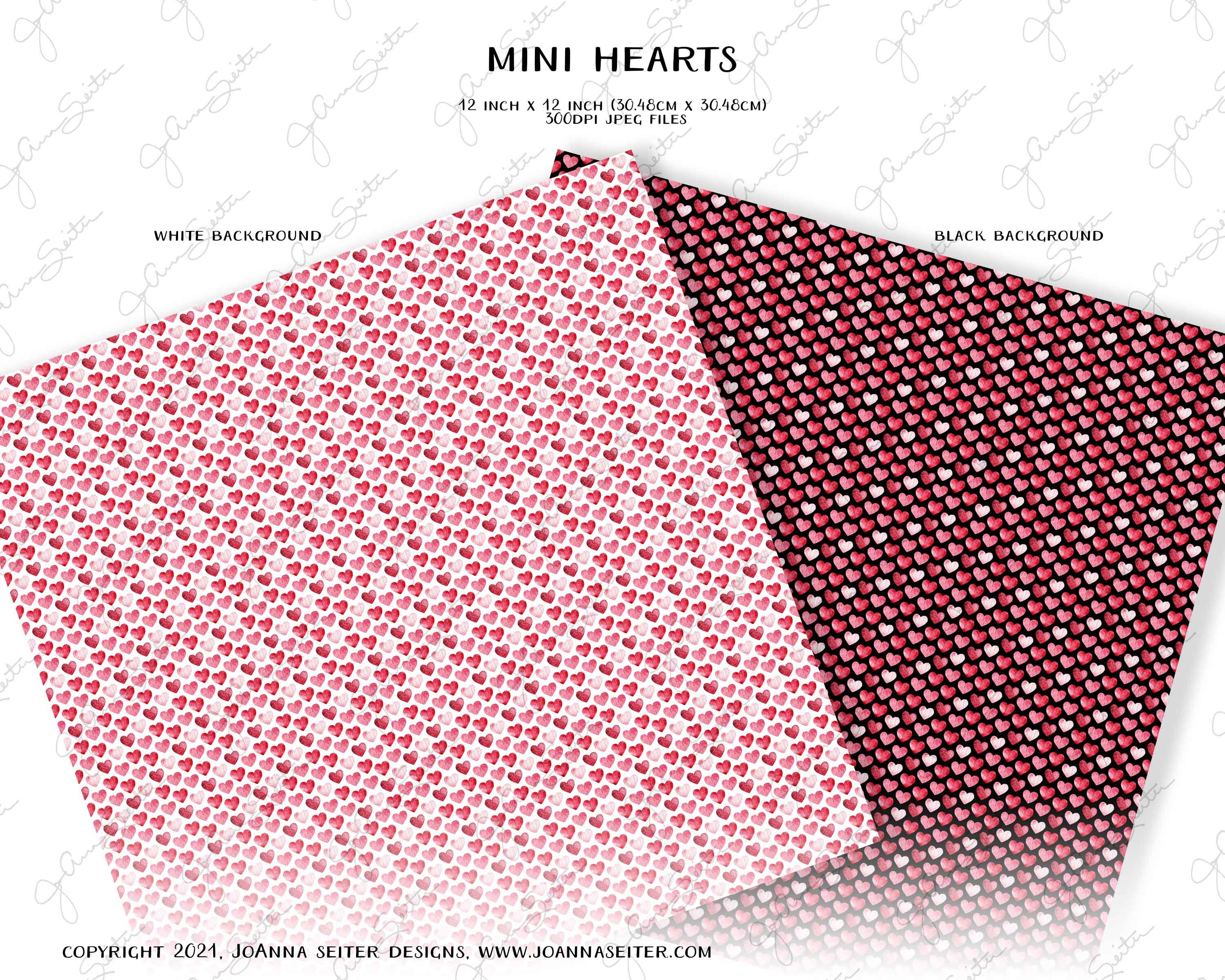 Valentine's Day Printable Paper Pack, Pink and Red Watercolor Heart ...