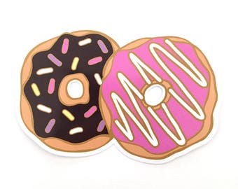 Donut Vinyl Sticker with Frosting and Sprinkles