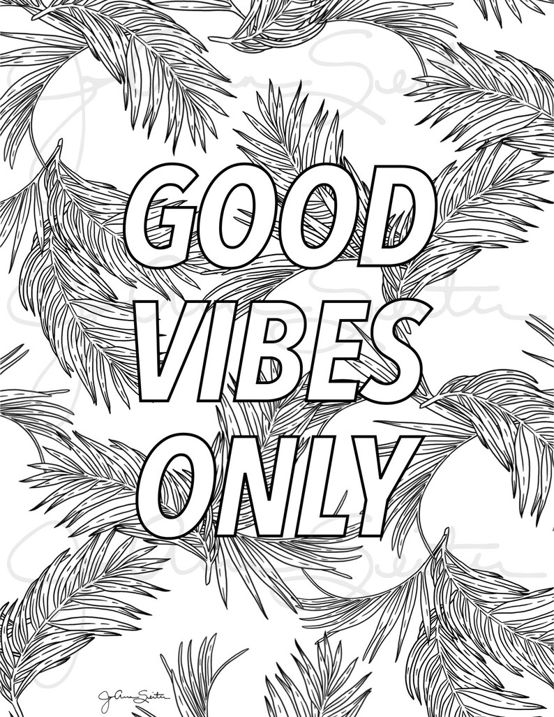 Positive Affirmation Coloring Pages Set of 3 Printable | Etsy