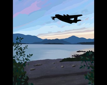 Hawaii Mars Sproat Lake 13x18 Kunstdruck