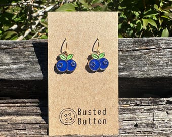 Blueberry Earrings – Fruit Charm Jewelry