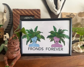 Fronds Forever 13x18 Farn Print Pflanzen Dame