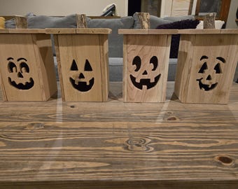 Halloween Jack-O-Lantern Wood Decor
