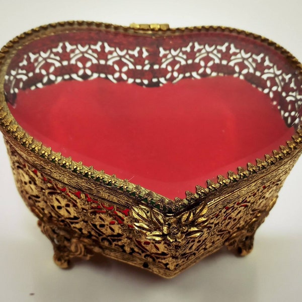 Glass Jewelry Casket Etsy