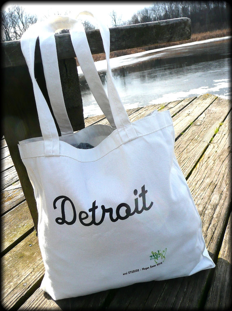 Detroit Skyline at Night Carry-All Canvas Tote Bag