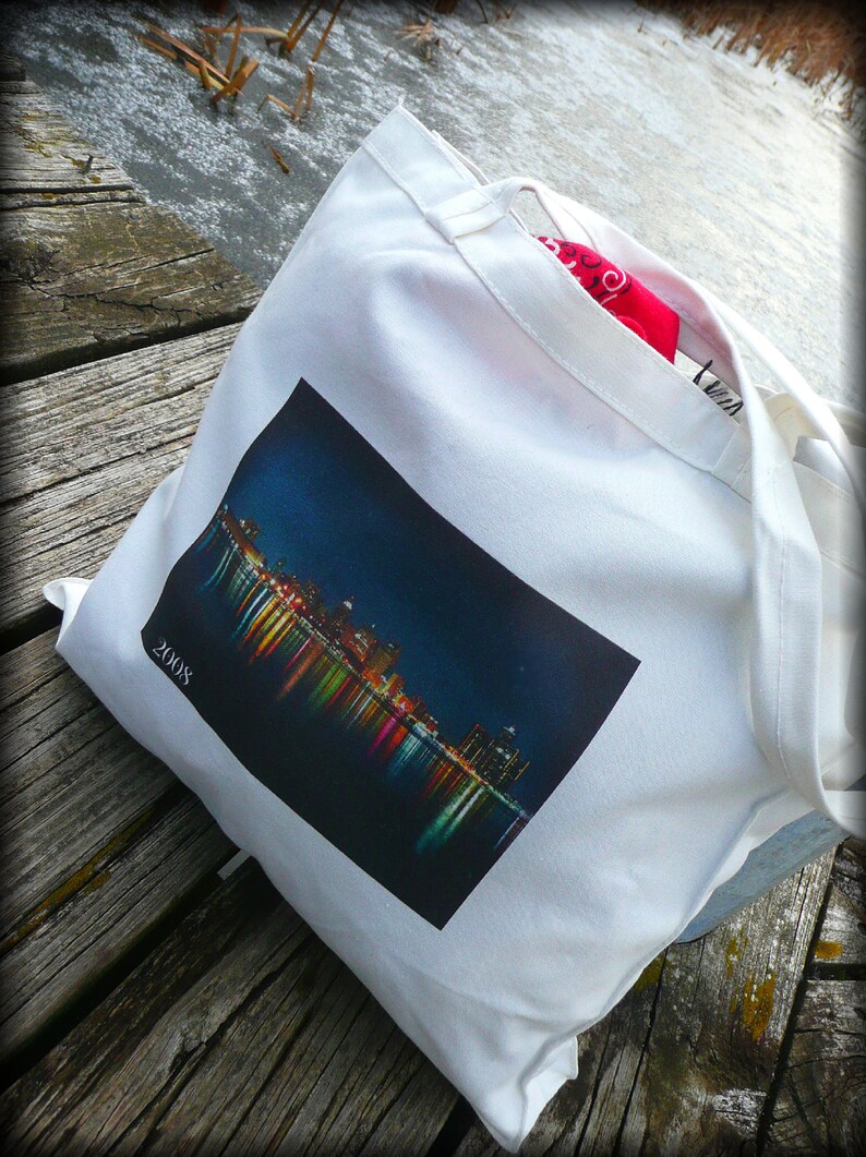 Detroit Skyline at Night Carry-All Canvas Tote Bag