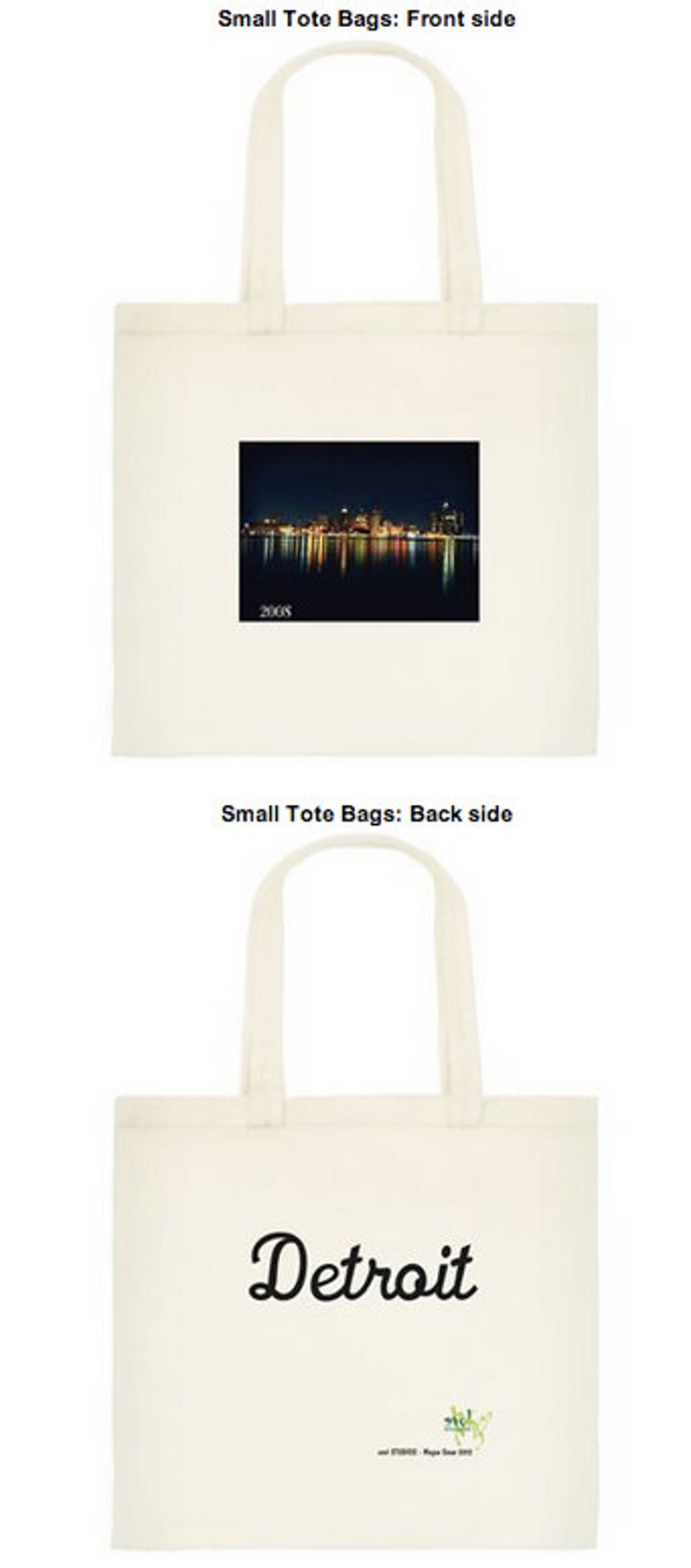 Detroit Skyline at Night Carry-All Canvas Tote Bag