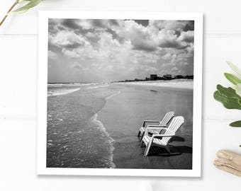 Beach printable art, beach wall art, black and white photography, ocean black and white prints, instant download, St Augustine Florida beach