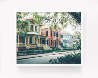 Savannah Street Photography Print, Historic Southern Decor