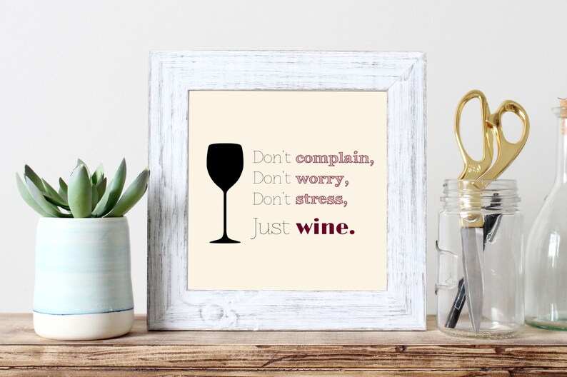 Wine wall art quotes wine sayings wine lover gift wine Etsy