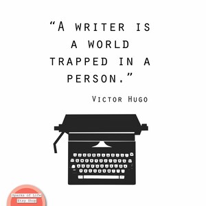 Gifts for writers, office decor, writer sign, tile wall art for writers, ceramic tile sign, writer quote, typewriter art, Victor Hugo quote image 9