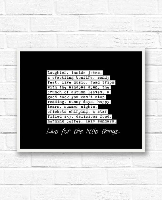 Black and white prints typography wall art quotes word art | Etsy