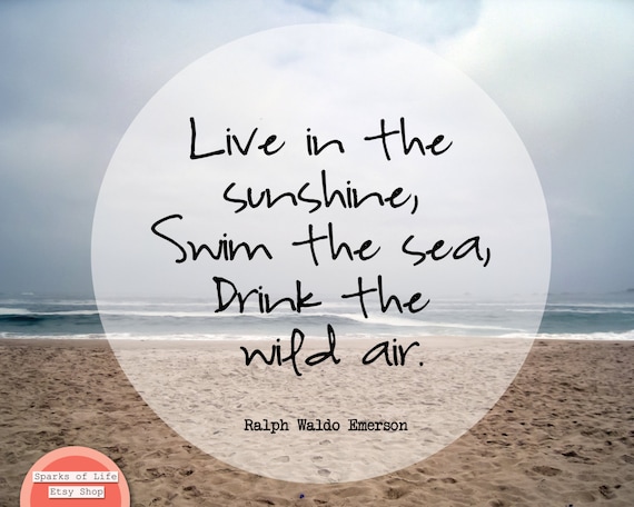 Ralph Waldo Emerson Cite Citation De Plage Citations Dart Etsy Canada