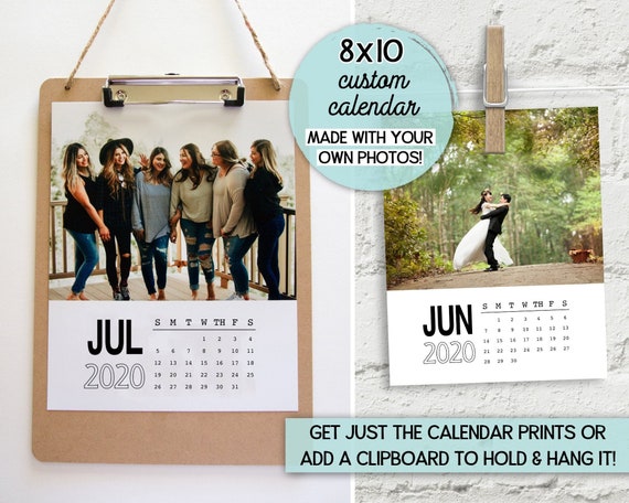 custom calendar 2020 8x10 calendar gifts for mom personalized calendar photo calendar quote calendar clipboard calendar wall calendar custom picture calendar