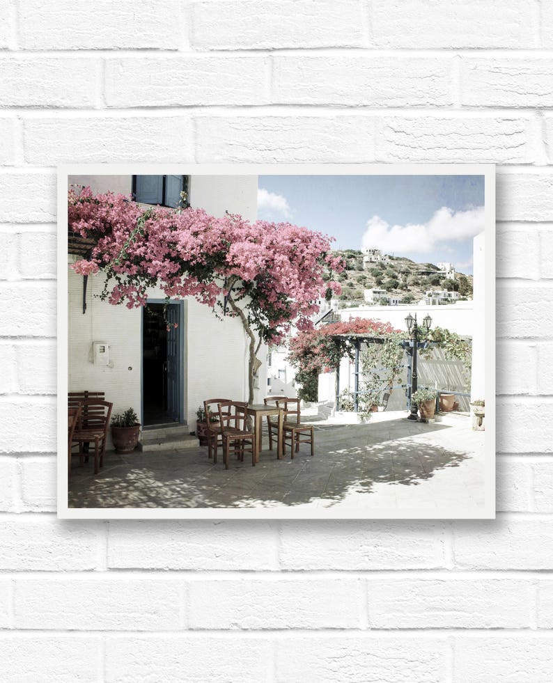 Printable photography, digital download photography, Greece wall decor, travel photography download, bathroom wall art, Paros Greece print image 2