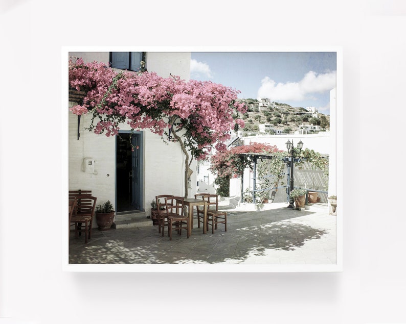 Printable photography, digital download photography, Greece wall decor, travel photography download, bathroom wall art, Paros Greece print image 1