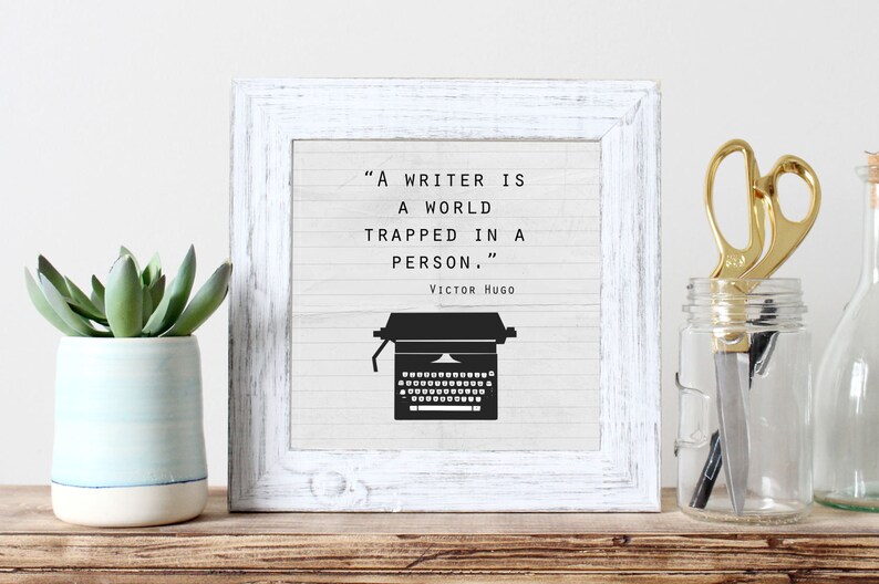 Typewriter Prints Gifts for Writers Victor Hugo Quote Etsy