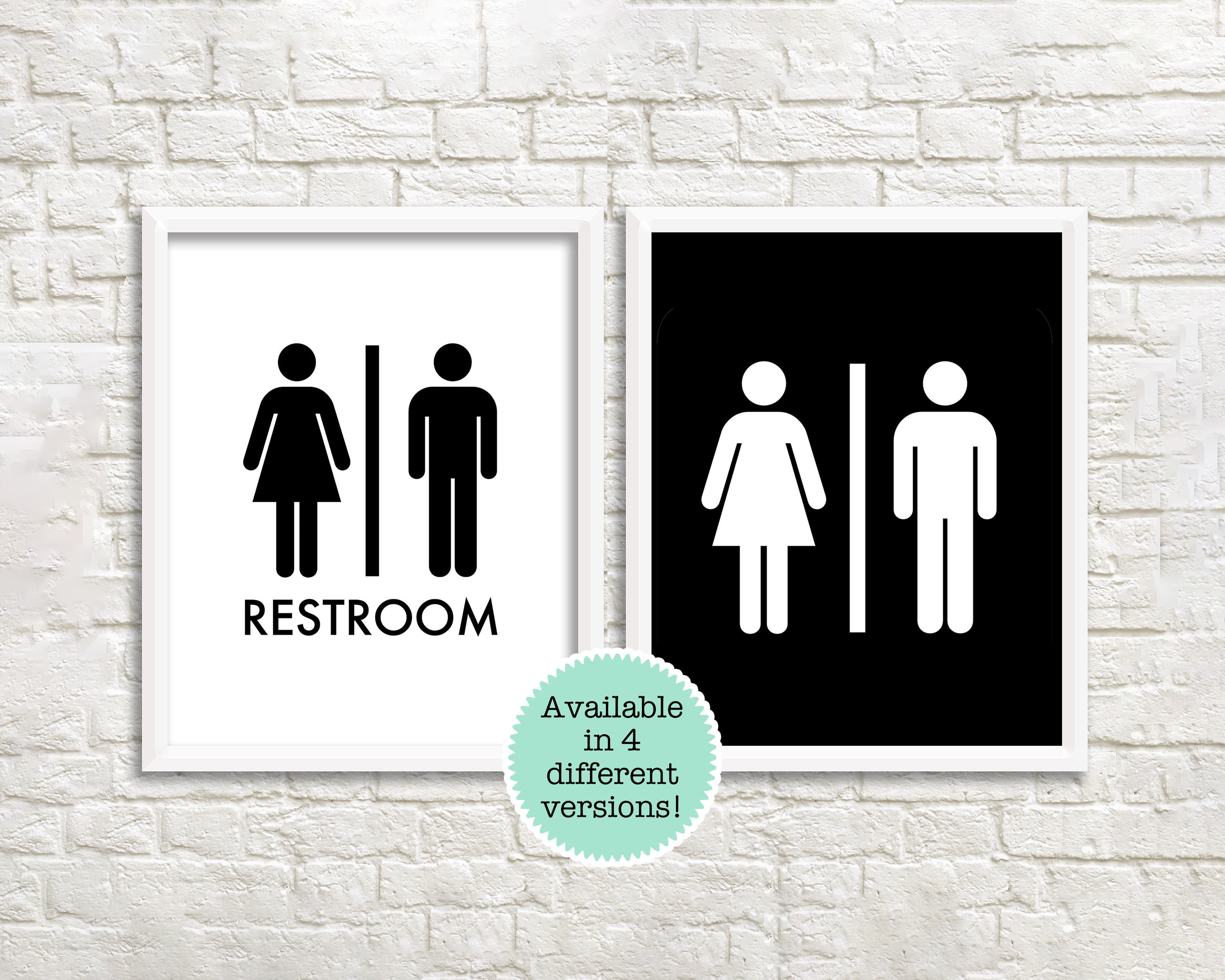 Unisex Bathroom Sign Printable