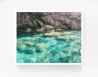 Druckbare Fotografie Download, Wasser Fotografie, druckbare Wand Kunst Fotografie, Griechenland Fotografie digitaler Download, Küsten Wand Kunst