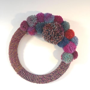 Handmade Colourful PomPom Wreath