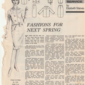 FF Vogue Paris Original 1396 Balmain Blouse Skirt Clutch Jacket Suit Scoop Neck 1960s Unused Vintage Sewing Pattern Size 18 Bust 38 83cm image 7
