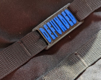 DEFUNDED Police MOLLE Tag Decoration