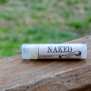 Lippenbalsam für Männer, nackte Lippenbutter, Bio-Lippenbalsam, natürlicher Lippenbalsam, nicht aromatisierte Lippenbutter, handgemachter Lippenbalsam, Apotheker von Naturwahl