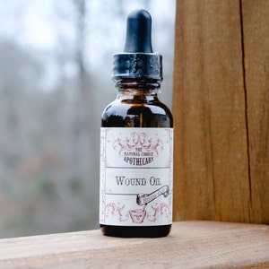 Wound Oil, Natural Healing Oil, Vegan Herbal Oil, Holistic Skin Care, Bath and Beauty, Natural Oil Handmade by The Natural Choice Apothecary
