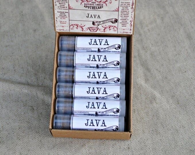 12 Pack Java Lip Butter Natural Organic Lip Balm Fair - Etsy