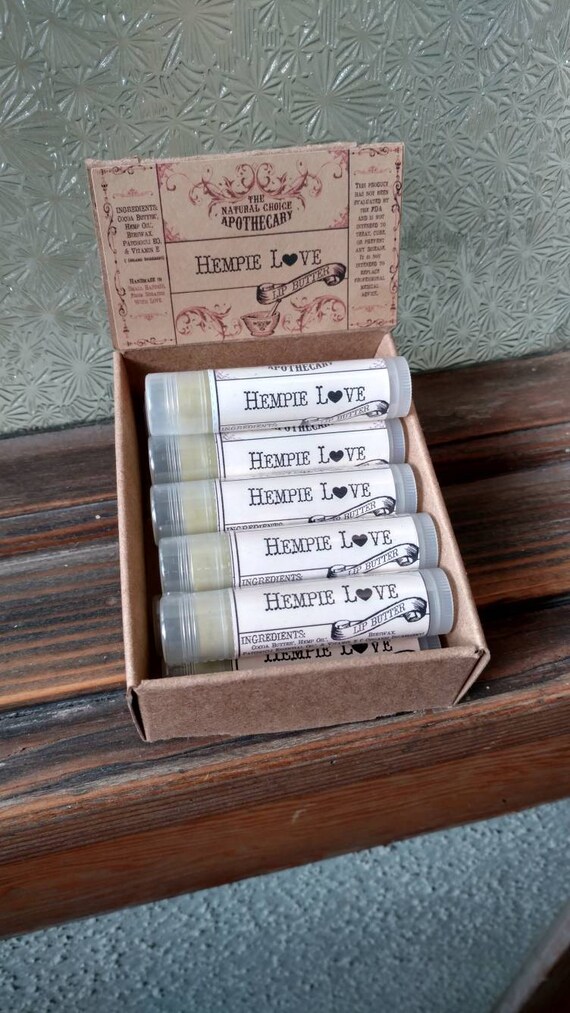 Hempie Love Organic Lip Balm Hemp Oil And Patchouli Lip Balm Etsy