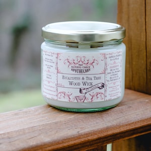 Eucalyptus Tea Tree Soy Candle, Essential Oil Candle, Double Wood Wick 11.5 oz, Soy Wax Woodwick, Handmade by The Natural Choice Apothecary